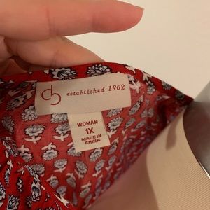 CB casual Tops - NWOT Red and blue blouse CB casual Tops - NWOT Red and blue blouse